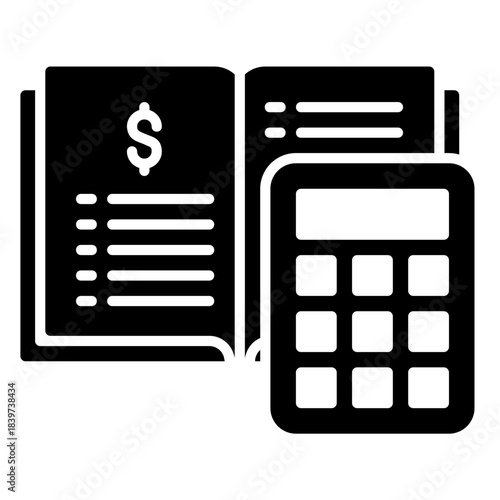 Ledger icon containing financial records