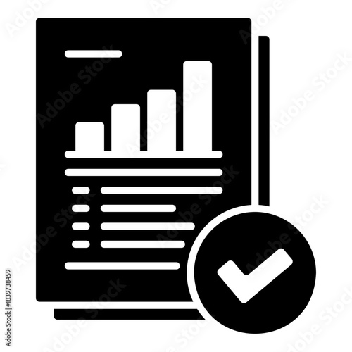 Icon for checking and analyzing financial and business reports