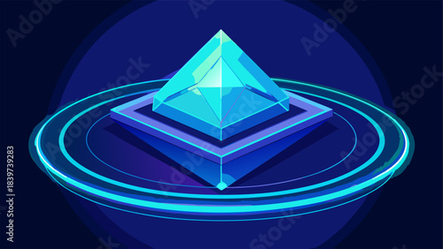 Futuristic Digital Cityscape Cyber Metropolis Technology Innovation Isolated background