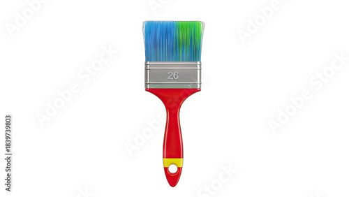 Wallpaper Mural Colorful Paintbrush Isolated on White Background Torontodigital.ca