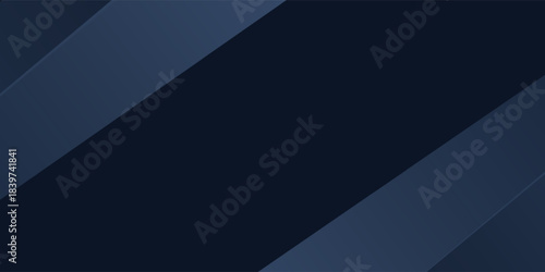Modern black dark blue white abstract background. Minimal. Color gradient. Web banner. Geometric shape. 3d effect. Lines stripes triangles. Design. Futuristic. Metal metallic effect. Luxury.