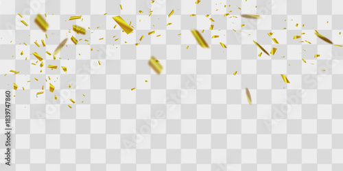 Gold falling down confetti background. Repeated golden dotted glitter pattern. Yellow, orange and golden dots wallpaper. Celebration Christmas,