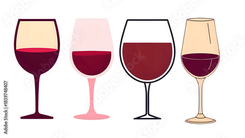 red wine illustration
