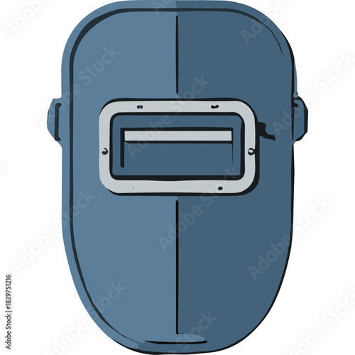 Blue Welder Mask With Protective Face Shield and Safety Goggles For Industrial Work Construction And Metal Fabrication