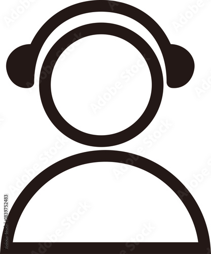 オペレーターの線画アイコン