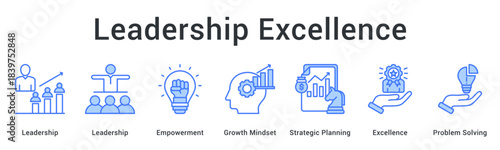 Leadership excellence develops empowerment and growth mindset through strategic planning for problem solving achievements.