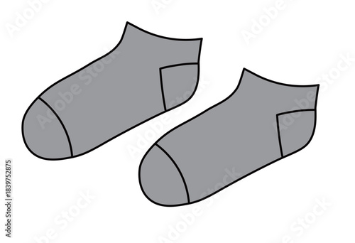 Pair of Short Ankle Socks Illustration for Apparel and Lifestyle Use