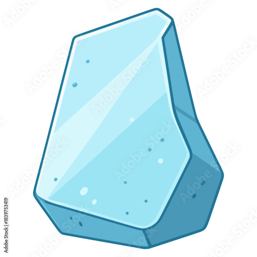 broken glass shattered sharp piece flat color vector illustration template design