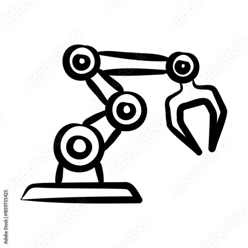 Robotic Arm Icon - Handdrawn