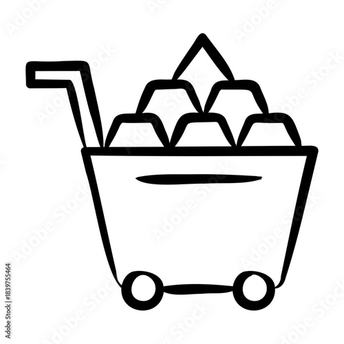 Raw Materials Icon - Handdrawn