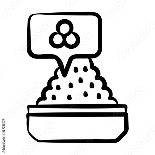 Plastic Pellet Icon - Handdrawn