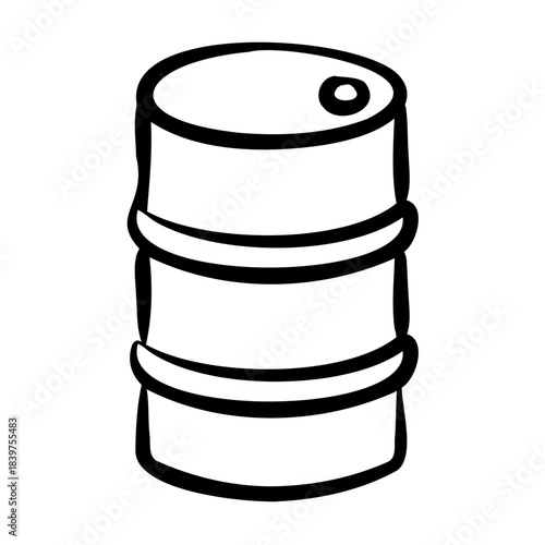 Chemical Drum Icon - Handdrawn