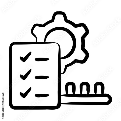 Production Plan Icon - Handdrawn