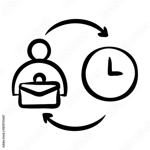 Shift Schedule Icon - Handdrawn