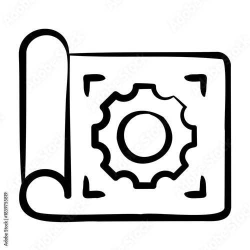 Blueprint Icon - Handdrawn