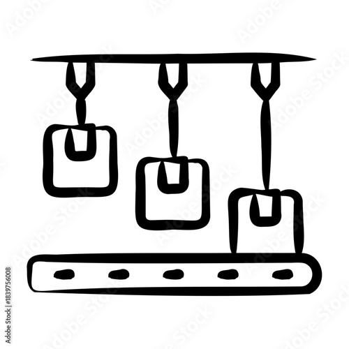 Production Output Icon -Handdrawn
