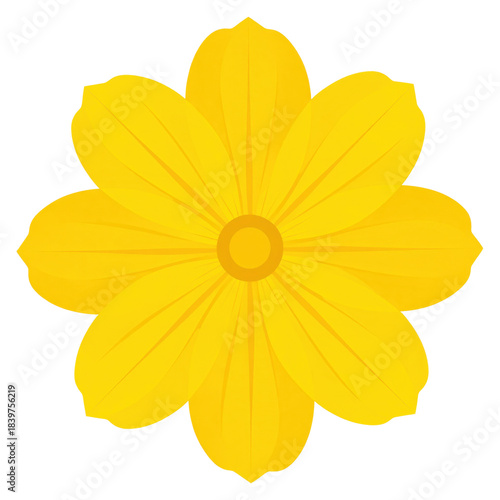 Yellow Flower Blooming On Transparent Background With Delicate Petals Capturing Natural Beauty