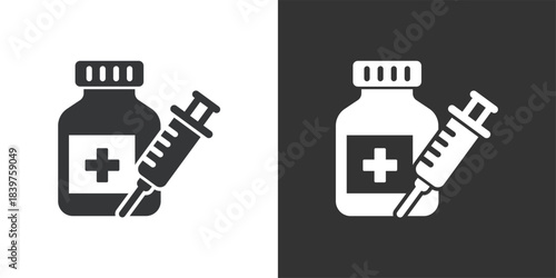 Vaccination icon. Solid glyph series icon