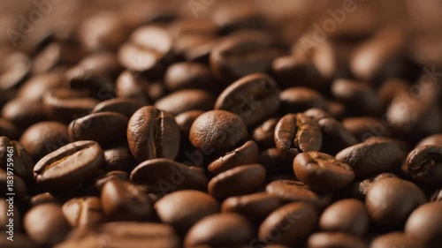 close-up of roasted coffee beans