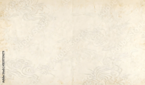 Vintage Chinese Paper Texture with Subtle Dragon Pattern Background