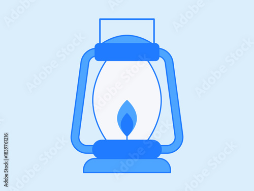 Kerosene lamp icon. Arctic outline icon. Simple vector illustration in modern thin line style.