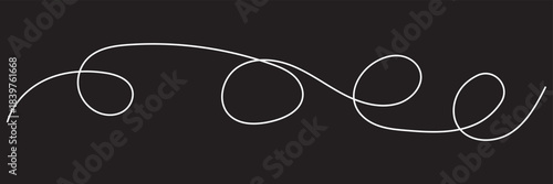 Minimalist spiral line icons. Preview grid of abstract hand-drawn spiral line icons in black and white, showcasing decorative swirls useful for design, illustration, and graphic EPS10/AI.