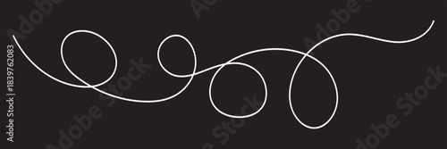 Minimalist spiral line icons. Preview grid of abstract hand-drawn spiral line icons in black and white, showcasing decorative swirls useful for design, illustration, and graphic EPS10/AI.