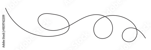 Minimalist spiral line icons. Preview grid of abstract hand-drawn spiral line icons in black and white, showcasing decorative swirls useful for design, illustration, and graphic EPS10/AI.