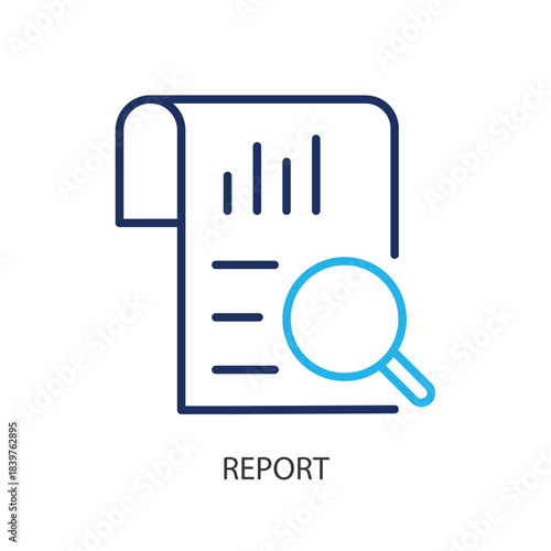 Report thin line icons. Original vector illustration.