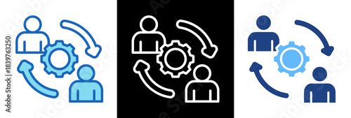 Organizational Change triplestyle icon