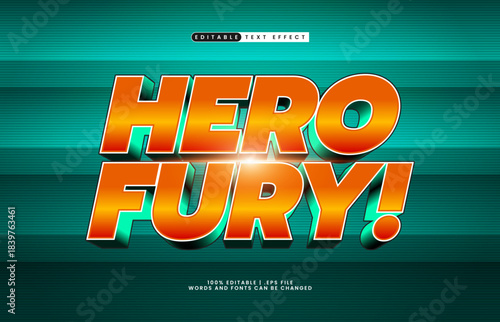 hero fury editable text effect