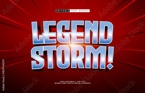 legend storm editable text effect