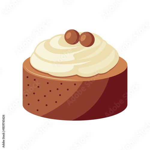 Nutty Cream Round Cake