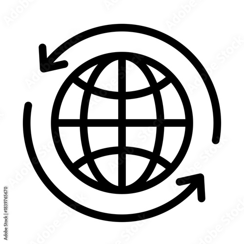 Trade Policy Line Icon of Free Trade Agreements Icon Set