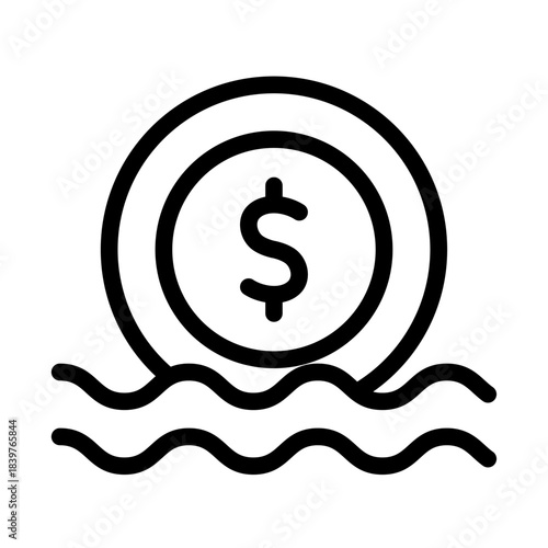 Dirty Money Flow Line Icon of Money Laundering Icon Set