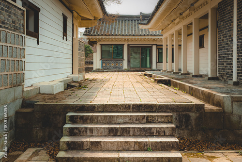 Traditional Korean architecture building complex of the Bomun Tourist complex in Gyeongju, South Korea