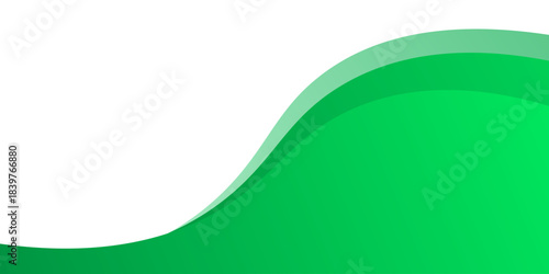 Green Abstract Wave Background with Smooth Gradient Curves vector eps10