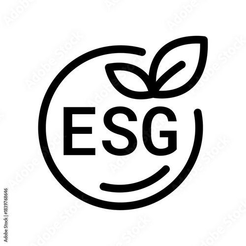 ESG Standard Line Icon of Environmental, Social, and Governance Icon Set