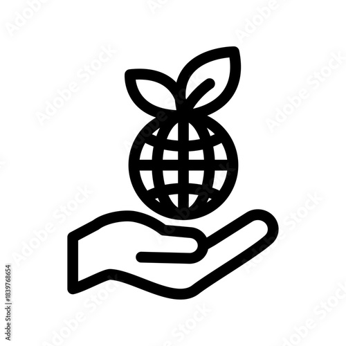 Sustainable Innovation Line Icon of Environmental, Social, and Governance Icon Set