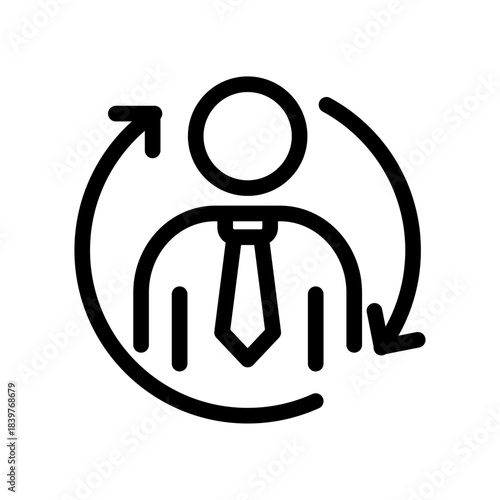 Governance Report Line Icon of Environmental, Social, and Governance Icon Set