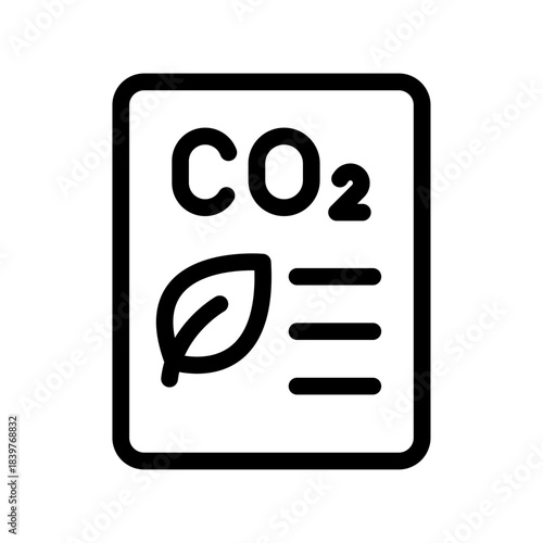 Compliance Doc Line Icon of Carbon Credits Icon Set