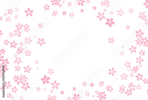 桜　和紙　模様　背景　