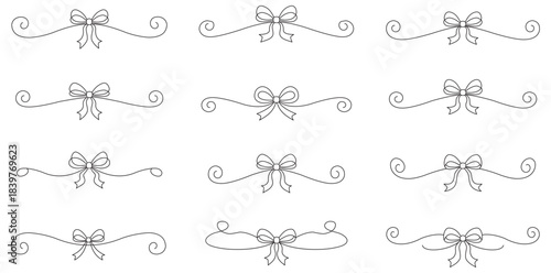 Elegant Ribbon Embellishments Delicately crafted ribbon designs, perfect for adding a touch of elegance to any project. These timeless elements are ideal for invitations, cards, or crafting. 