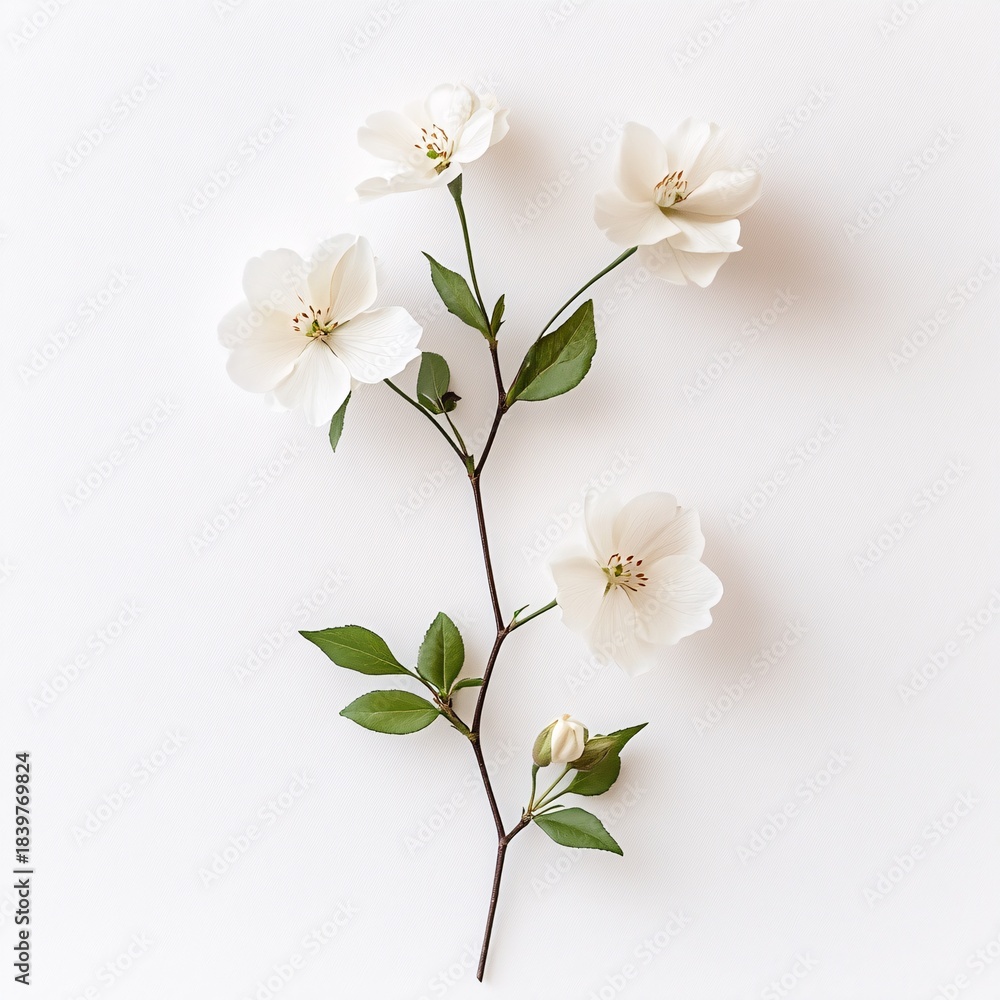 Fototapeta premium Delicate beauty of a single pastel purple anemone flower in full bloom, showcasing its soft lilac petals and dark blue center against a neutral grey background