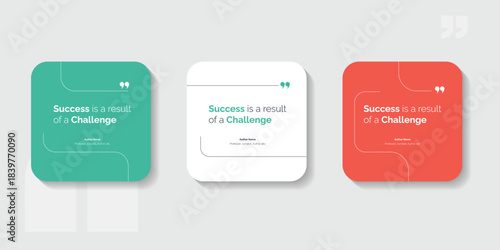 Creative Bubble testimonial banner, quote, infographic set. Social media post template designs for quotes. Empty speech bubbles, quote bubbles and text box