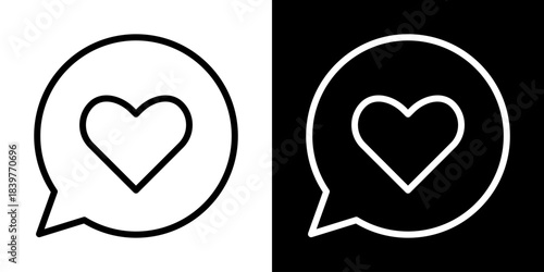 Desire Icon Of Line Black And White Style Vector Illustration
