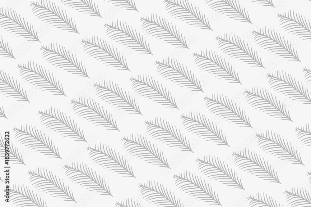 Fototapeta premium Tropical Palm Leaf Seamless Vector Pattern for Fabric & Wallpaper