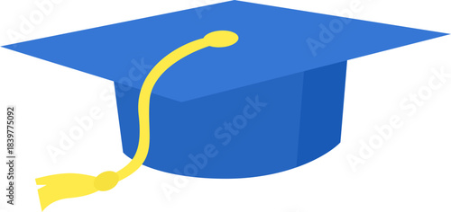 Blue graduation cap