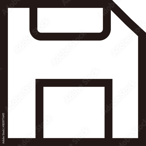 シンプルなフロッピーディスクの保存アイコン