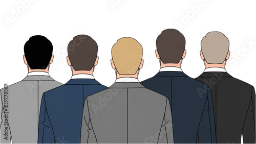 Rear view of a business team planning with Auto Cad for a science project.